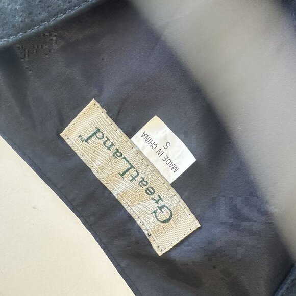 Mens Greatland Dark Blue Suede Vest Small Star Buttons - Picture 4 of 10